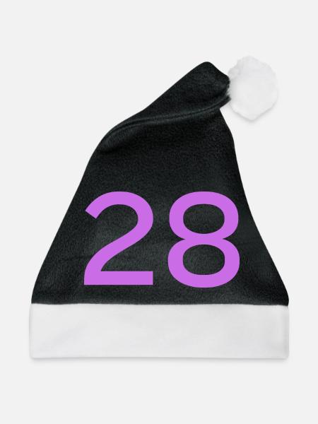 28 - Weihnachtsmütze - Schwarz/Weiß