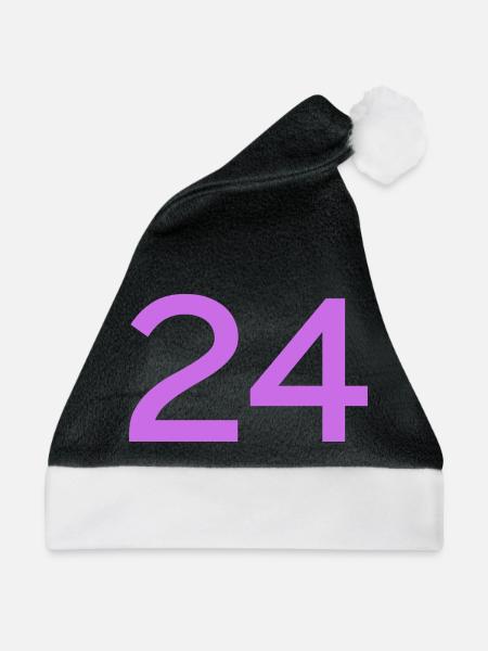 24 - Weihnachtsmütze - Schwarz/Weiß