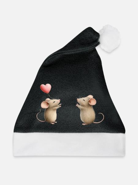 Mausliebe - Weihnachtsmütze - Schwarz/Weiß