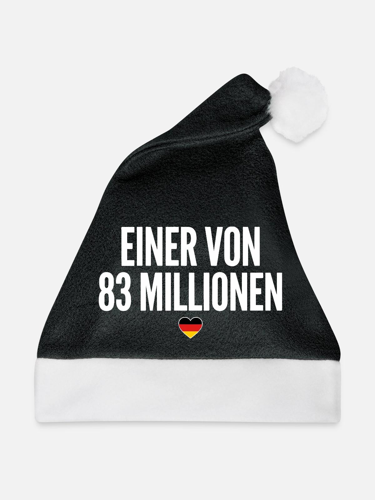 Einer Von 83 Millionen - Weihnachtsmütze - Schwarz/Weiß - Vorne