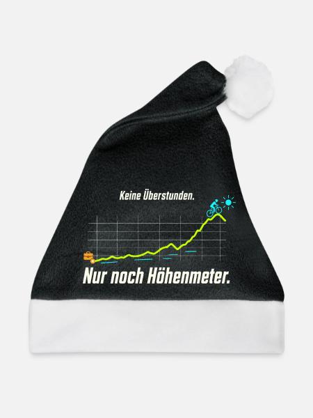Rentner Fahrrad Ruhestand Radfahren - Weihnachtsmütze - Schwarz/Weiß - Vorne