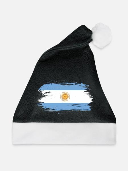 Argentinien Flagge / Geschenk Südamerika Cordoba - Weihnachtsmütze - Schwarz/Weiß