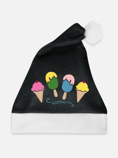 Eis - Weihnachtsmütze - Schwarz/Weiß