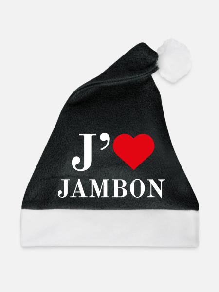 Ham Love Typografie - Weihnachtsmütze - Schwarz/Weiß