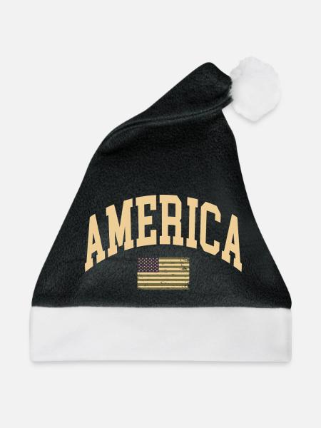 Amerika Camouflage Flagge - Weihnachtsmütze - Schwarz/Weiß