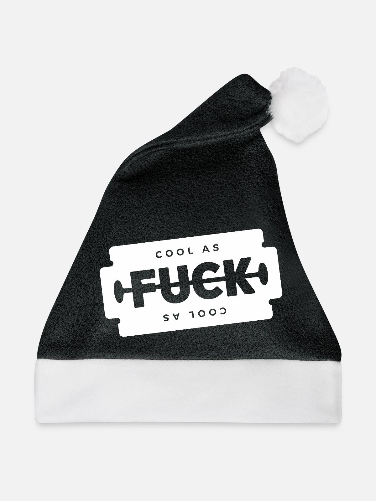 Cool wie F Rasierklinge - Weihnachtsmütze - Schwarz/Weiß - Vorne