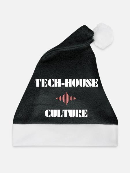 Tech House Culture - Weihnachtsmütze - Schwarz/Weiß