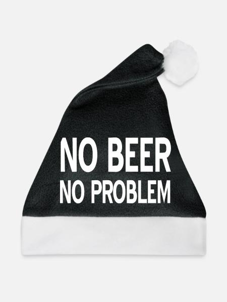 Bier - Weihnachtsmütze - Schwarz/Weiß