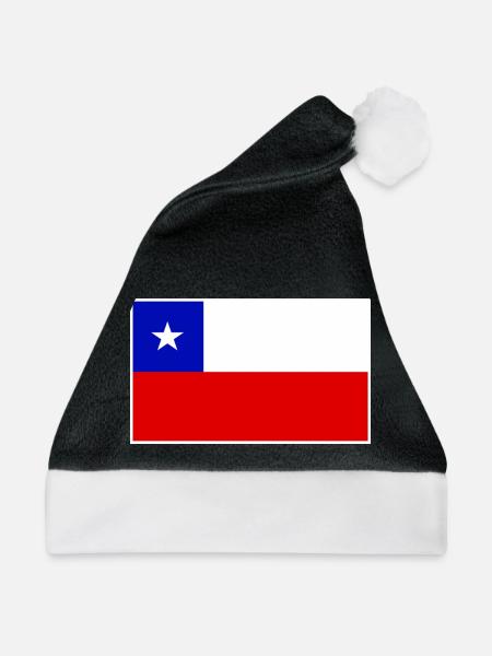 Chile Flag Classic Frame - Weihnachtsmütze - Schwarz/Weiß