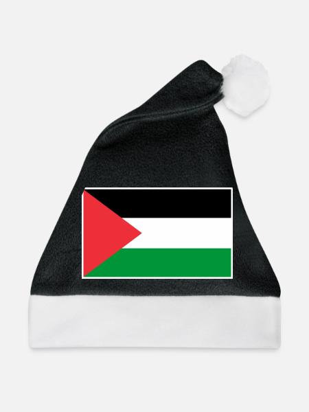Palestine Flag - Weihnachtsmütze - Schwarz/Weiß