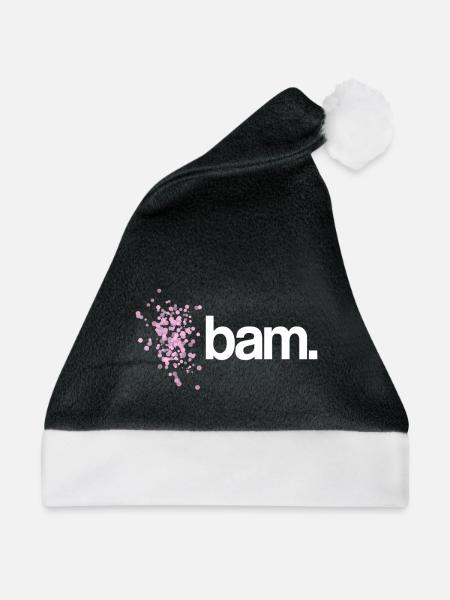 bam. - Weihnachtsmütze - Schwarz/Weiß - Vorne