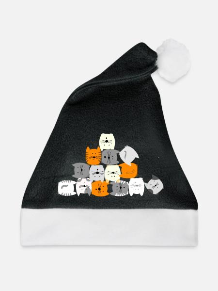Kätzchen, Kätzchen, Kätzchen - Weihnachtsmütze - Schwarz/Weiß