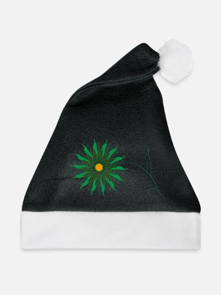 grüne blume - Weihnachtsmütze - Schwarz/Weiß