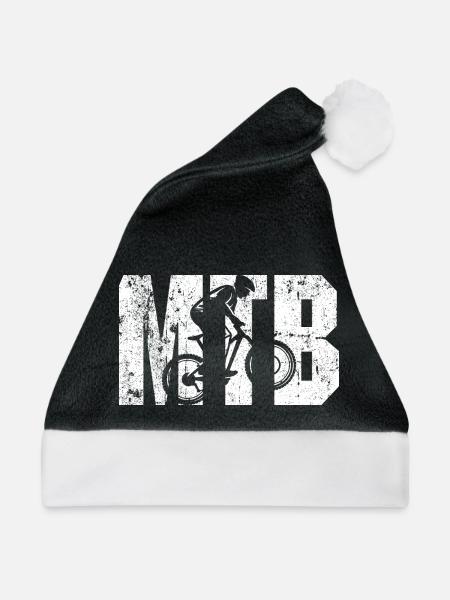 BMX Silhouette Schriftzug - Weihnachtsmütze - Schwarz/Weiß
