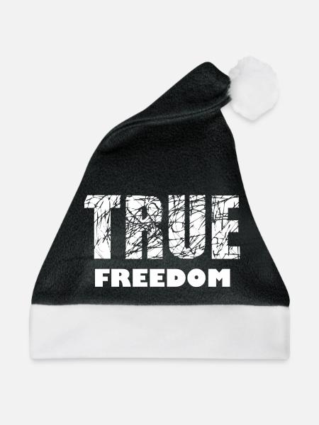 Freiheit und Frieden - Weihnachtsmütze - Schwarz/Weiß
