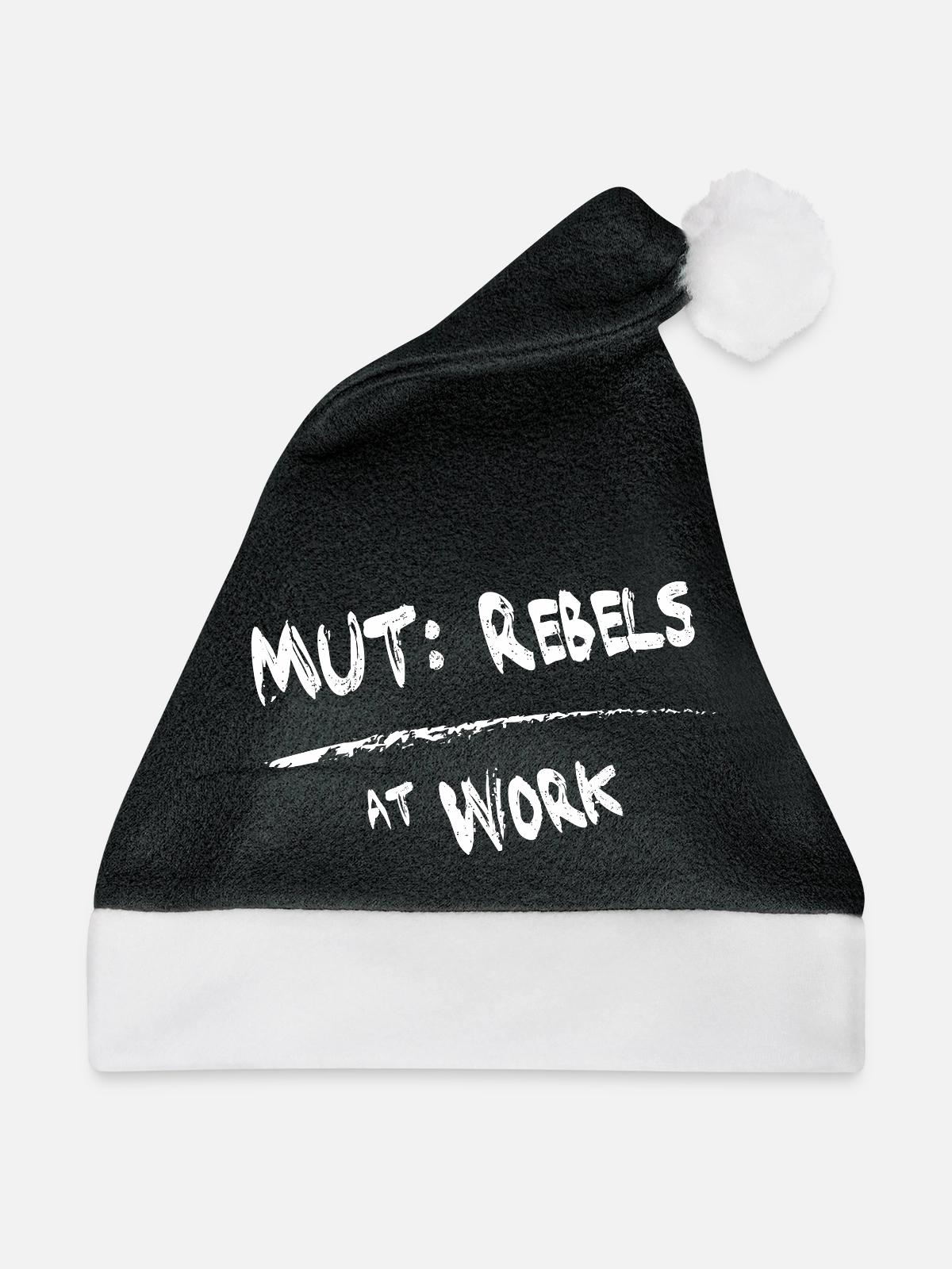 MUT Rebels - Weihnachtsmütze - Schwarz/Weiß - Vorne