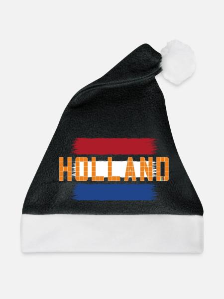 Holland - Weihnachtsmütze - Schwarz/Weiß - Vorne