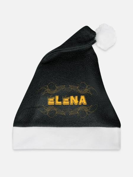 ELENA Schriftzug verziert - Weihnachtsmütze - Schwarz/Weiß