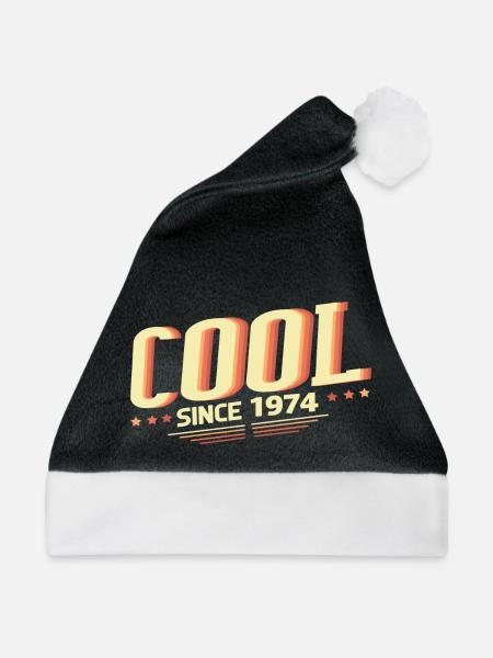 Cool seit 1974 - Weihnachtsmütze - Schwarz/Weiß