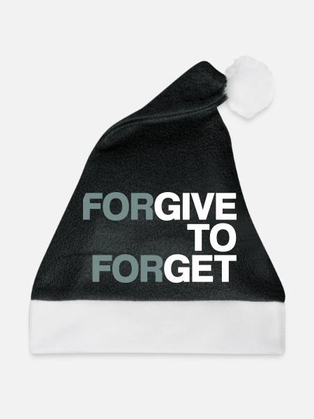 Forgive to forget - Weihnachtsmütze - Schwarz/Weiß