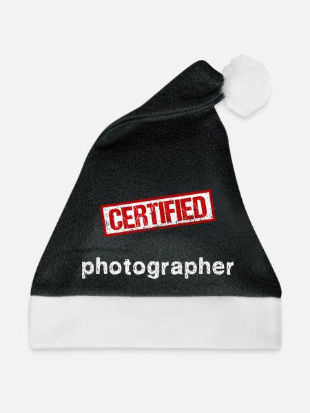 Photograph - Weihnachtsmütze - Schwarz/Weiß