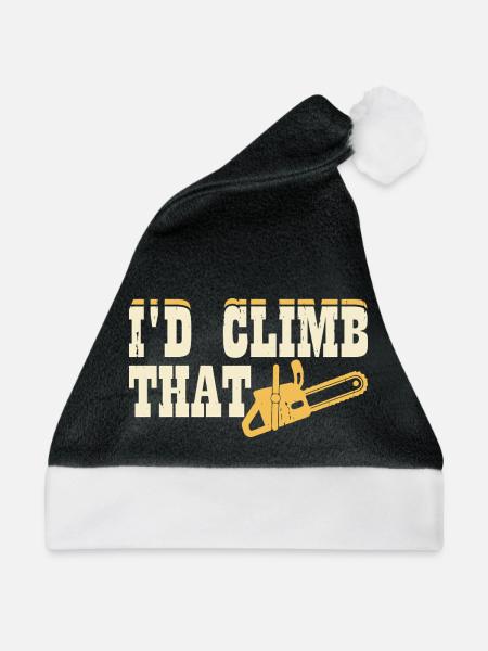 Baumpfleger Holzarbeiter Waldarbeiter Geschenk - Weihnachtsmütze - Schwarz/Weiß