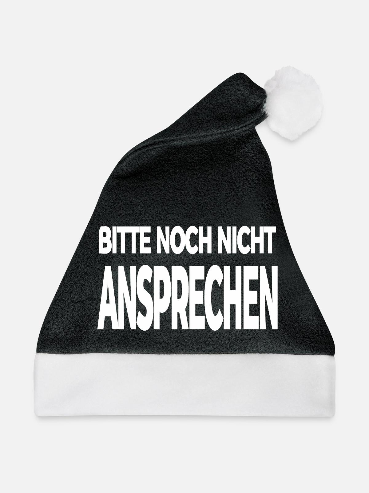 Ansprechen - Weihnachtsmütze - Schwarz/Weiß - Vorne