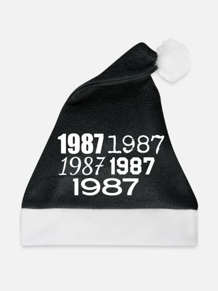 1987 - Weihnachtsmütze - Schwarz/Weiß