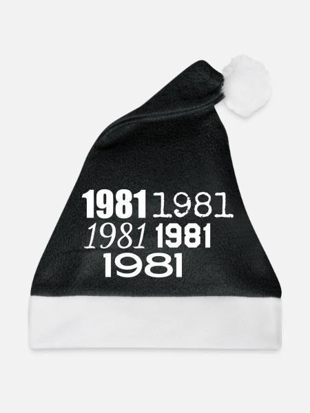 1981 - Weihnachtsmütze - Schwarz/Weiß