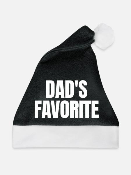 Lieblingskind Papas Liebling Ich bin Papas Lieblin - Weihnachtsmütze - Schwarz/Weiß - Vorne
