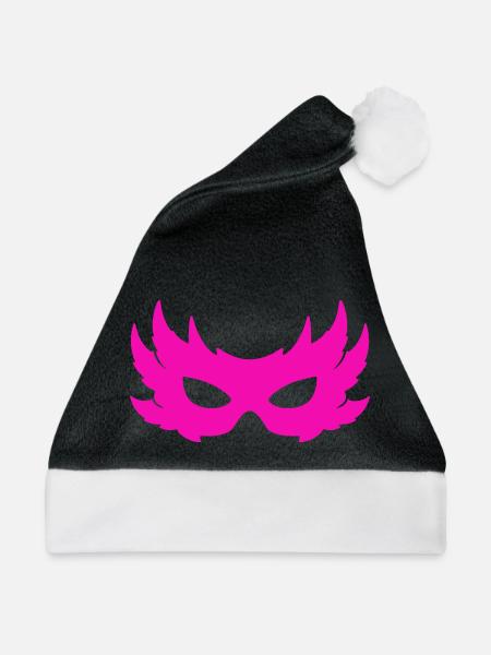 Venezianische Maske - Weihnachtsmütze - Schwarz/Weiß
