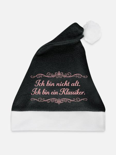 Ich bin nicht alt Klassiker - Weihnachtsmütze - Schwarz/Weiß
