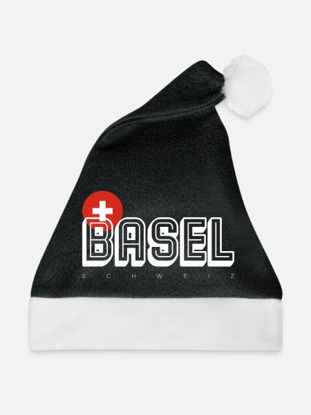 Basel - Weihnachtsmütze - Schwarz/Weiß - Vorne