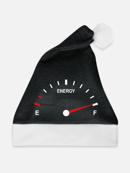 Lebendige Kraftstoffanzeige Abstraktes Design - Weihnachtsmütze - Schwarz/Weiß