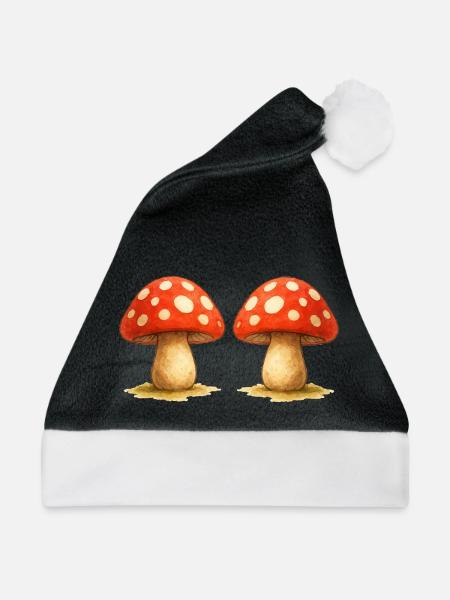Pilz Comic - Weihnachtsmütze - Schwarz/Weiß