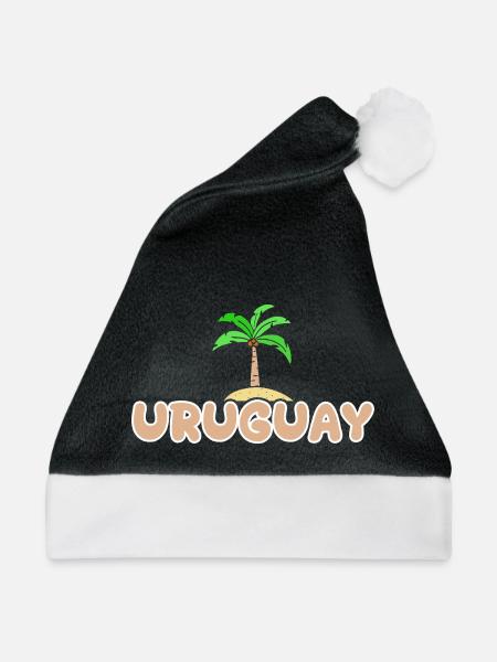 Uruguay als Uruguay - Weihnachtsmütze - Schwarz/Weiß