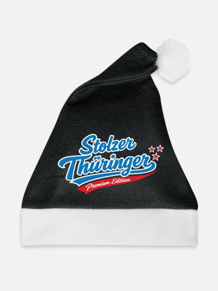 Stolzer Thüringer Premium Edition - Weihnachtsmütze - Schwarz/Weiß