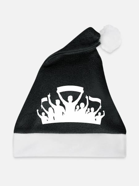 Fans Gruppe Silhouette - Weihnachtsmütze - Schwarz/Weiß - Vorne