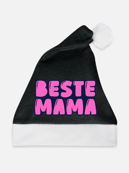beste Mama - Weihnachtsmütze - Schwarz/Weiß