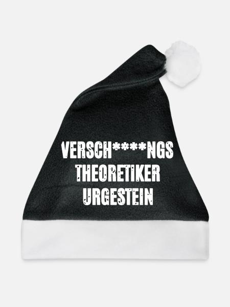 Verschwörungstheoretiker Urgestein - Weihnachtsmütze - Schwarz/Weiß - Vorne