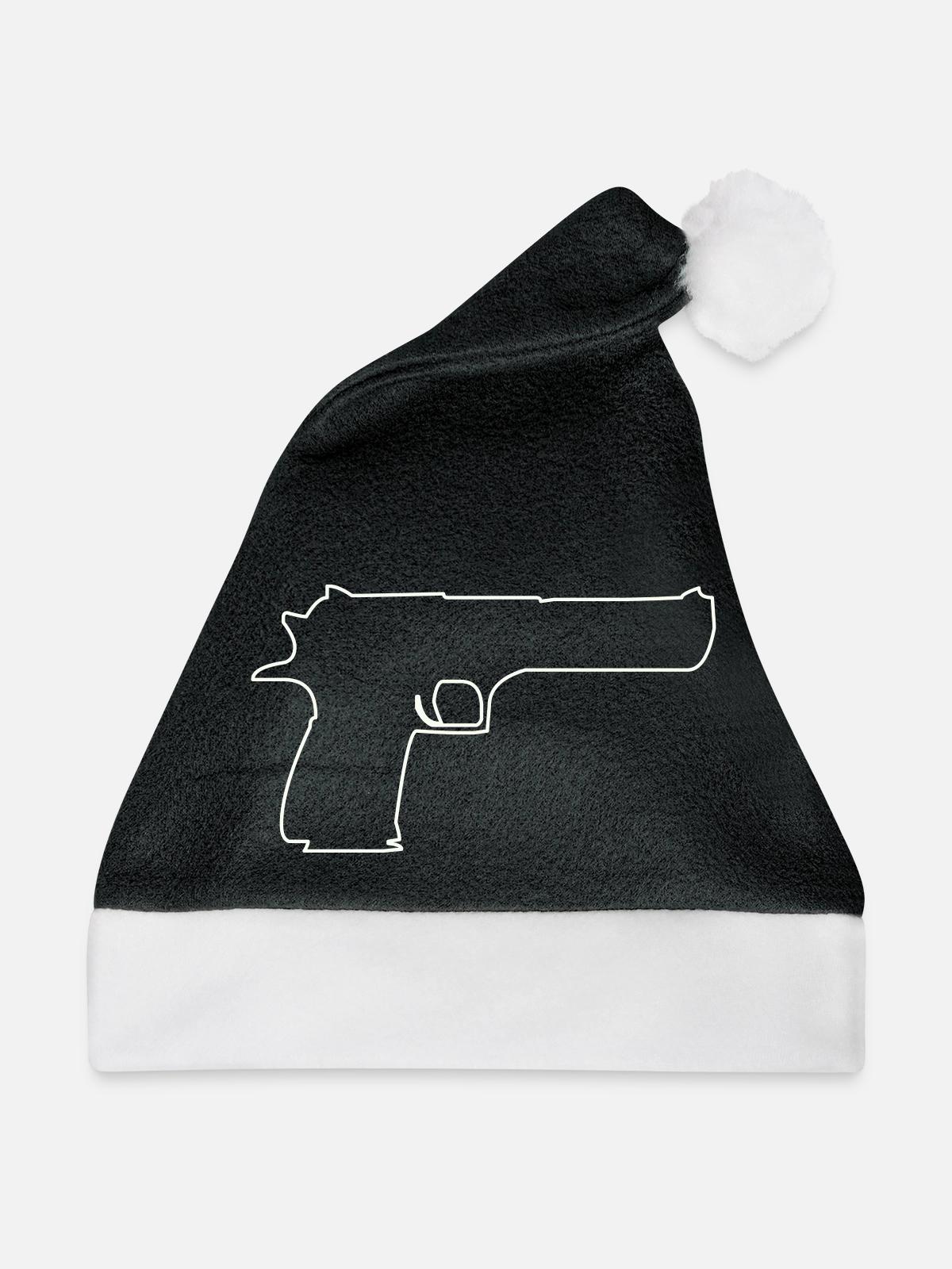 waffe- - Weihnachtsmütze - Schwarz/Weiß - Vorne
