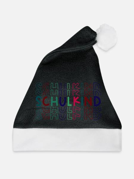 Schulkind bunt Einschulung Erstklässler - Weihnachtsmütze - Schwarz/Weiß