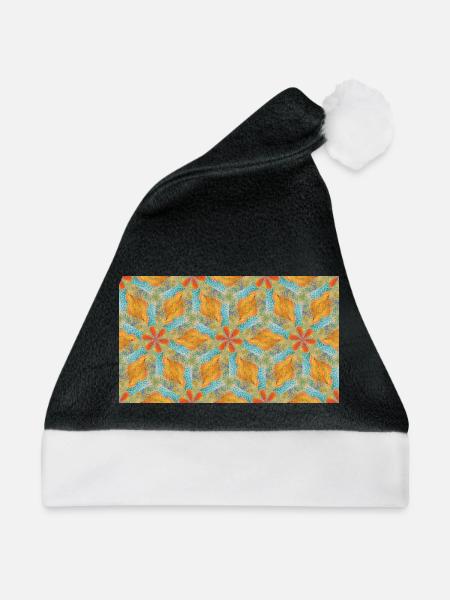 Kaleidoskop-Herbstflut - Weihnachtsmütze - Schwarz/Weiß