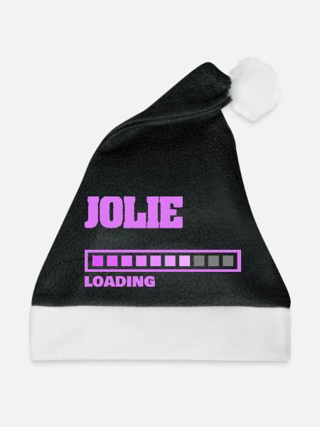 Jolie als Geburt - Weihnachtsmütze - Schwarz/Weiß