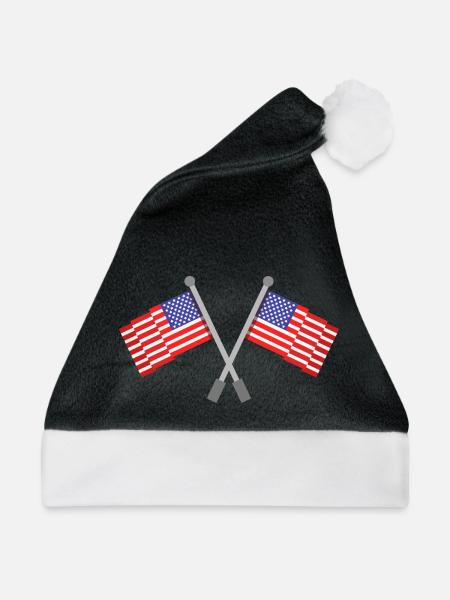 Flagge der Vereinigten Staaten - Weihnachtsmütze - Schwarz/Weiß