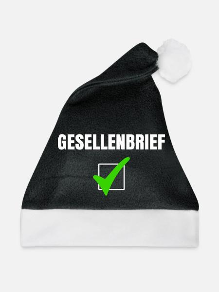 Gesellenbrief - Weihnachtsmütze - Schwarz/Weiß