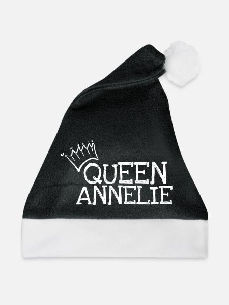 Annelie - Weihnachtsmütze - Schwarz/Weiß - Vorne