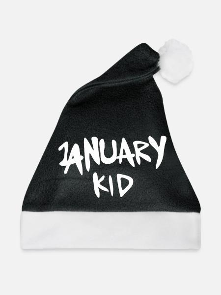 January Kid Graffiti Print - Weihnachtsmütze - Schwarz/Weiß - Vorne