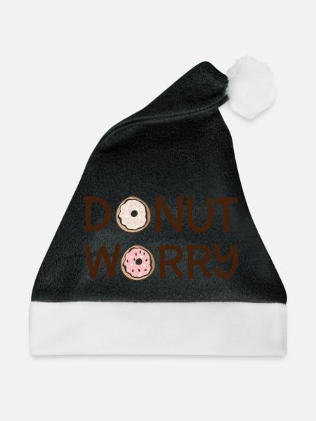 Donut worry - Weihnachtsmütze - Schwarz/Weiß