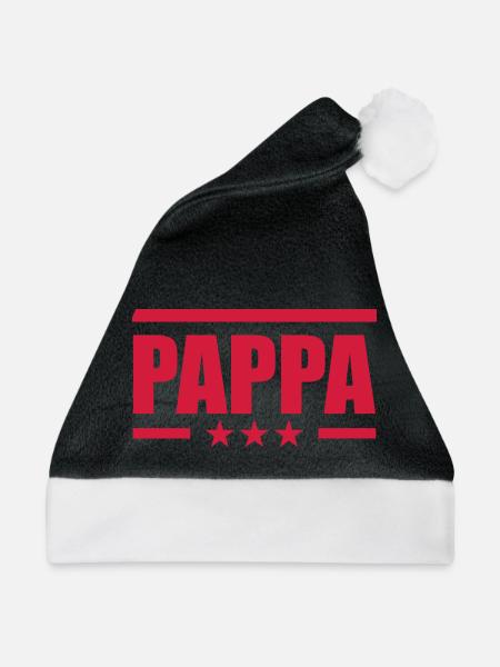 Pappa - Weihnachtsmütze - Schwarz/Weiß